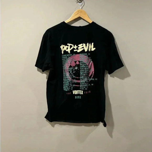 Pop + Evil Vortex 2022 Concert Tour T-Shirt - Picture 2 of 7